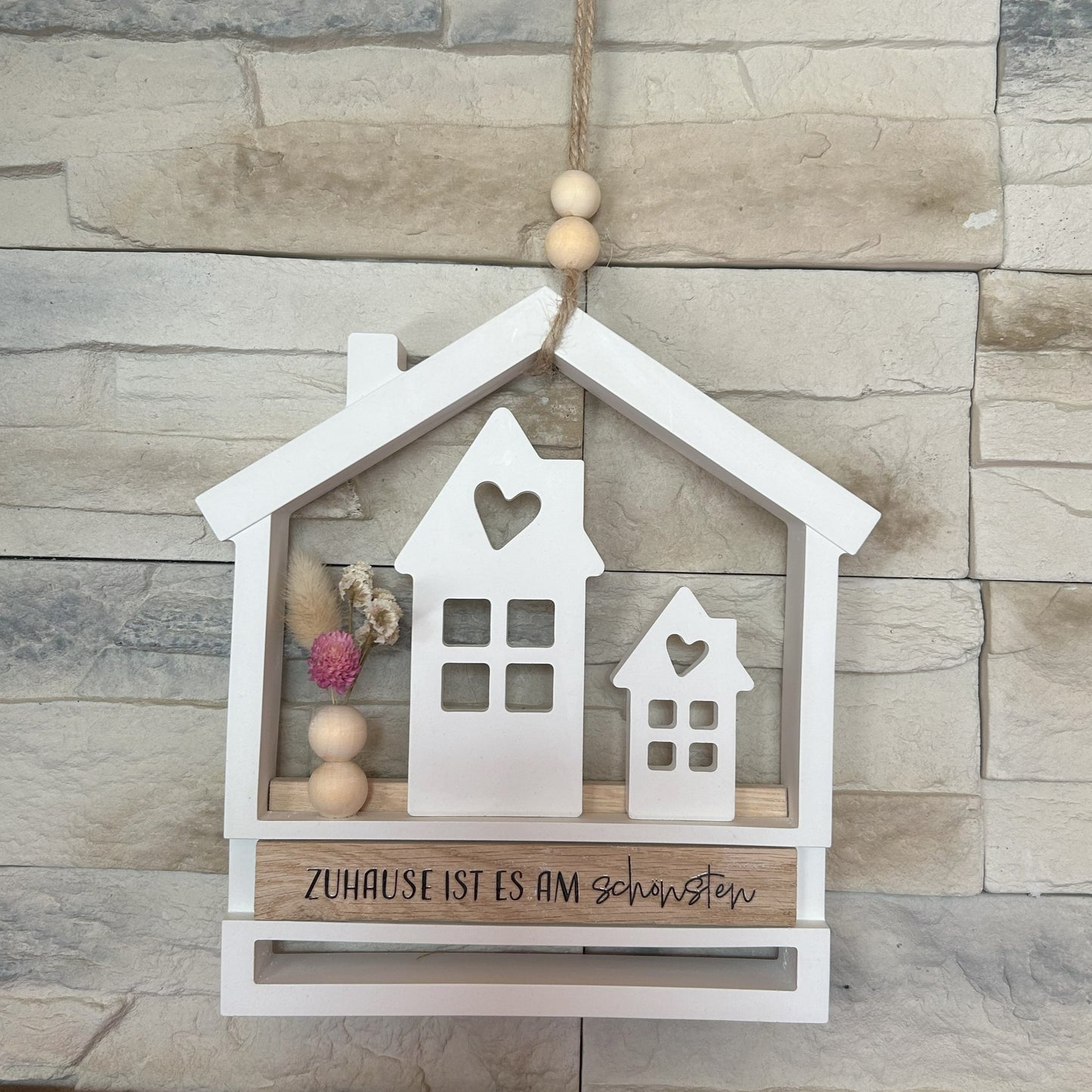 Wanddeko-Element „Zuhause ist es am Schönsten“