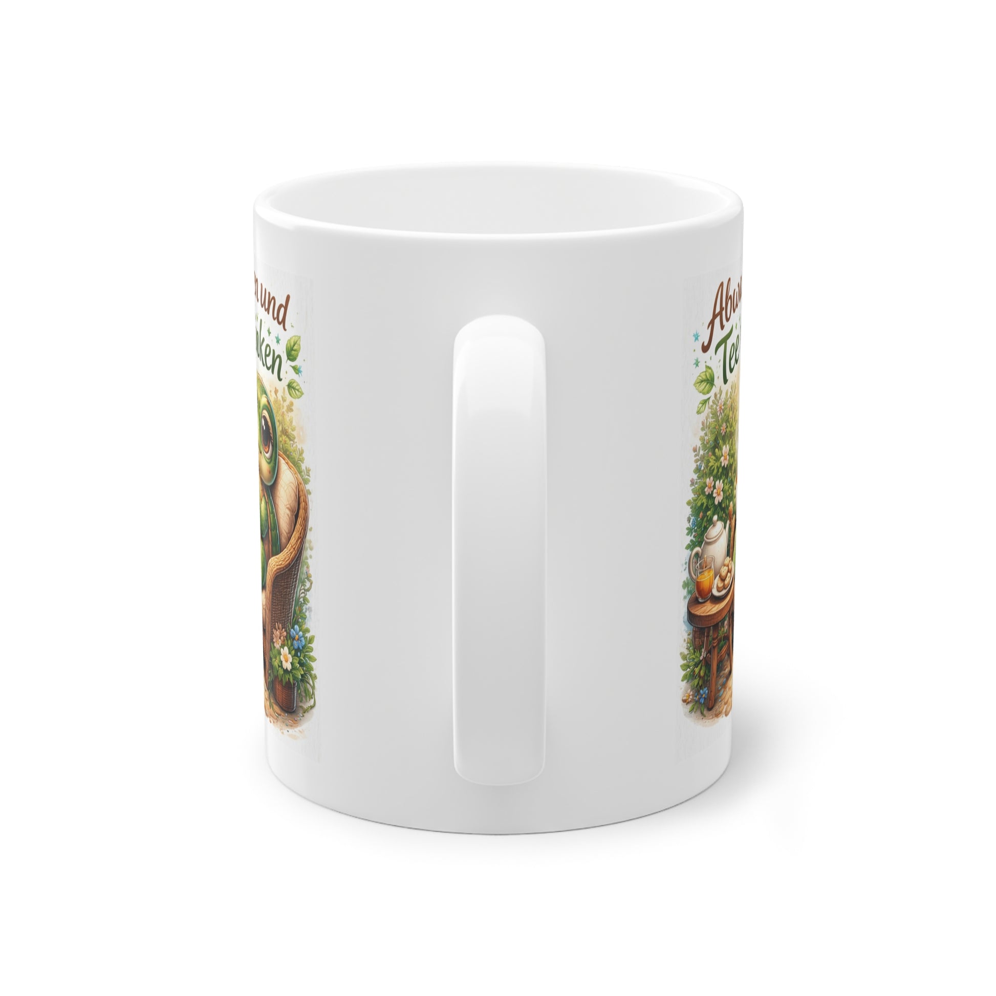 Entspannungs Tasse mit Schildkröte und Tee Motiv