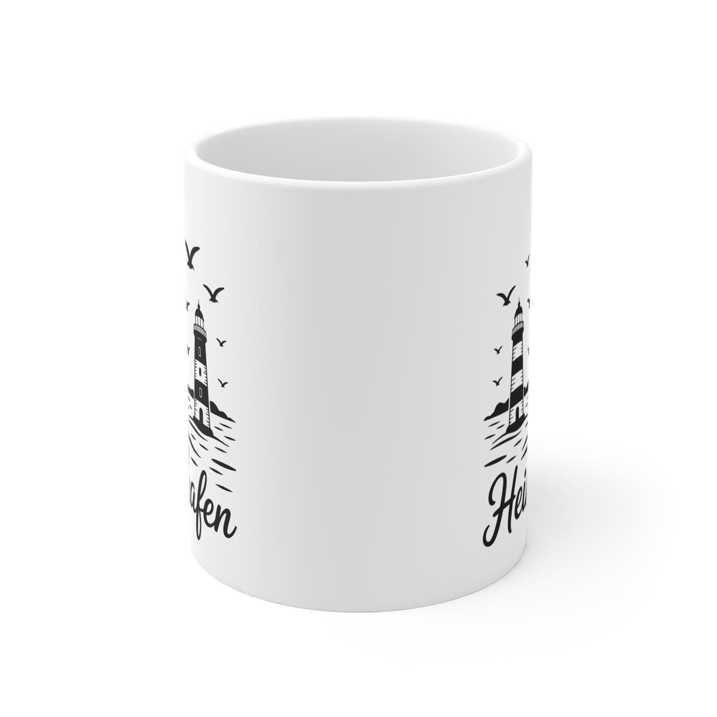 Heimathafen Tasse mit Leuchtturm – Maritime Kaffeetasse | Nordsee Ostsee Geschenk | Küstenliebe Becher für Meerliebhaber