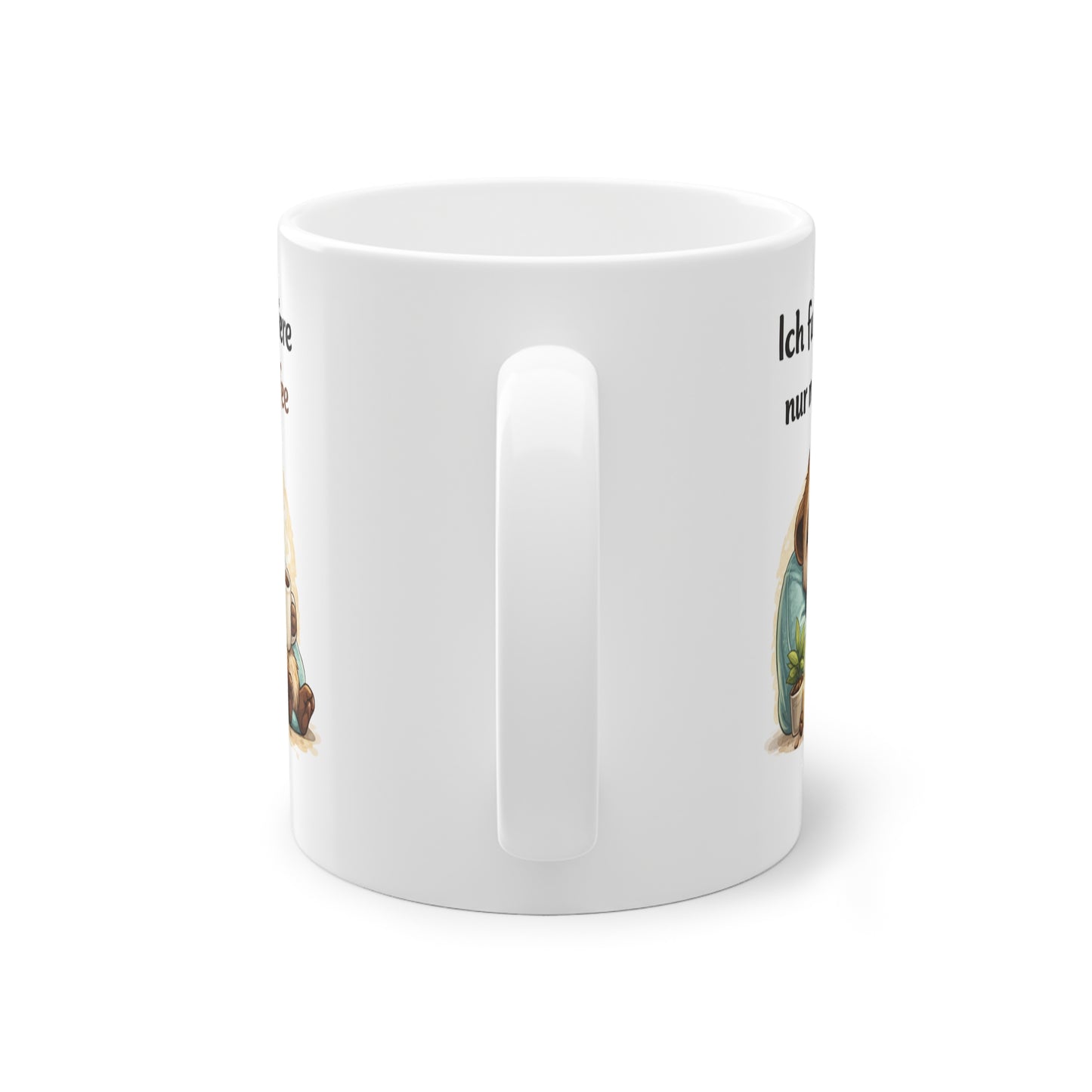 Erdmännchen Tasse mit Spruch Ich funktioniere nur mit Kaffee lustige Kaffeetasse Geschenk Büro Kollegen