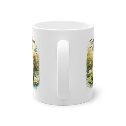 achtsamkeit tasse mit süßem tier motiv