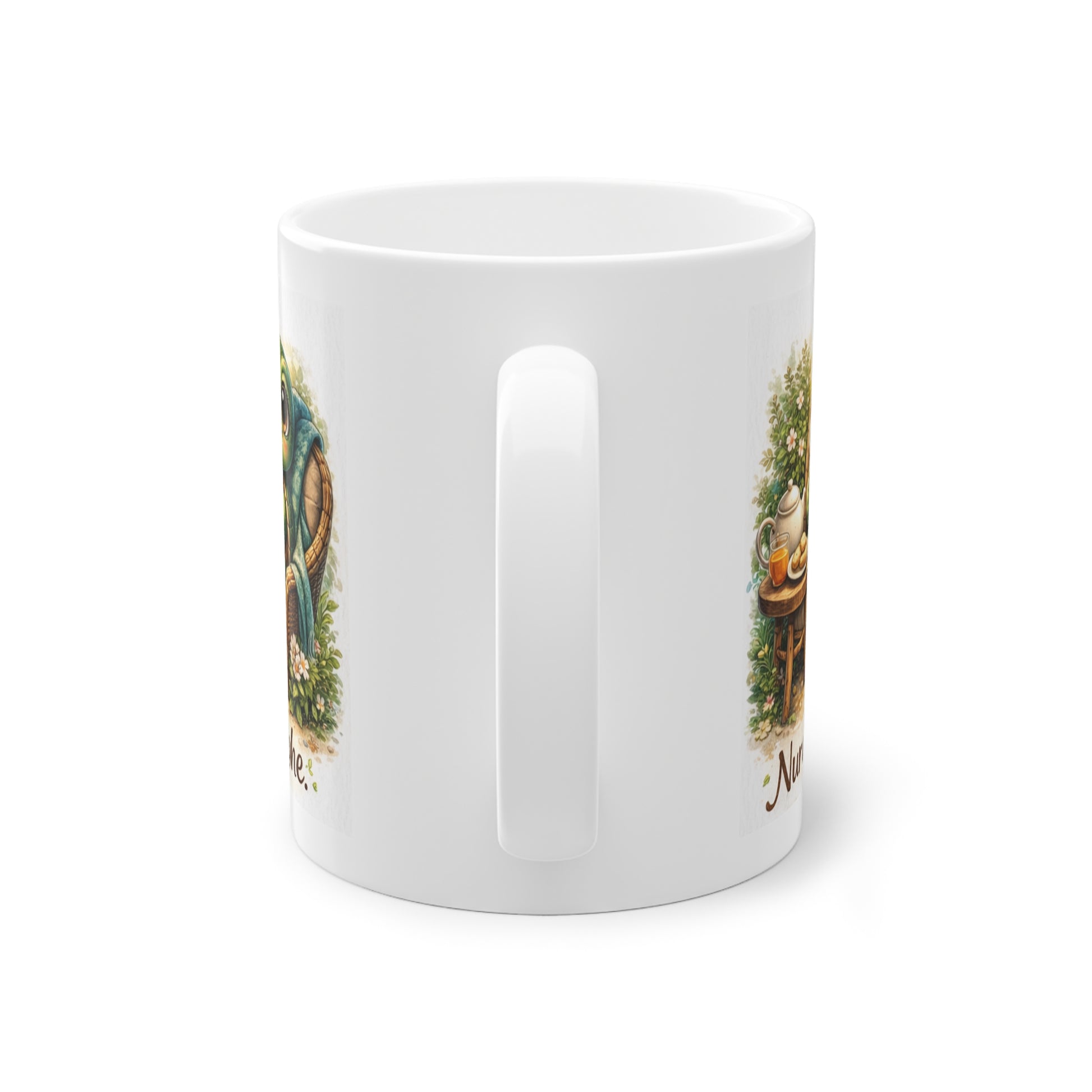 achtsamkeit tasse mit tee und ruhigem motiv