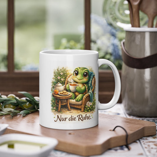 schildkröten tasse in gemütlicher küchen szene