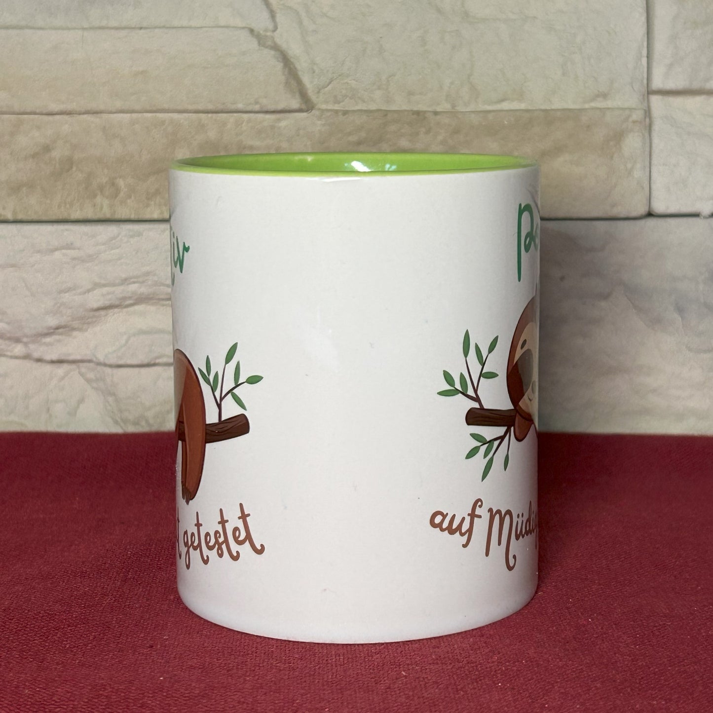 Tasse „Positiv auf Müdigkeit getestet“