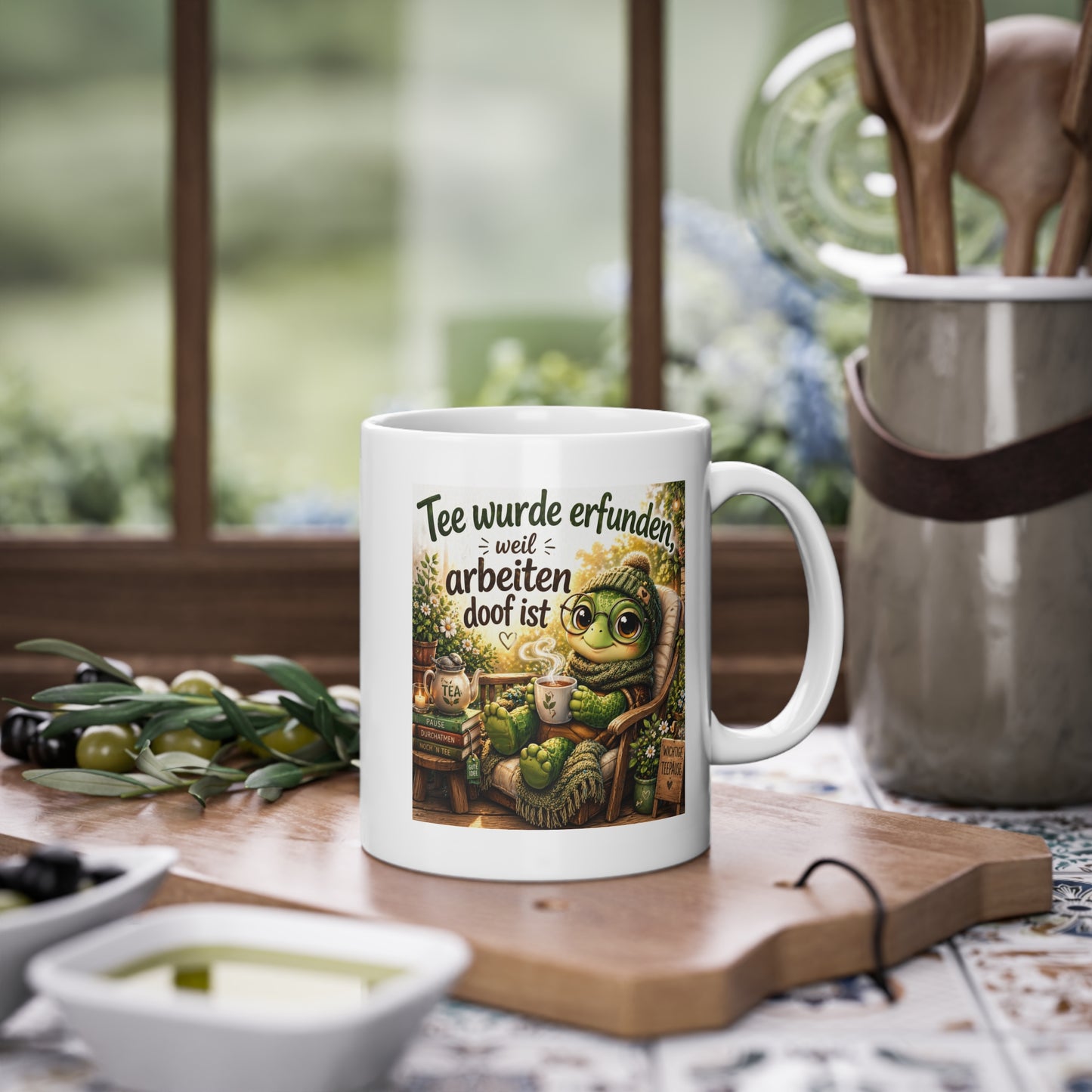Lustige Schildkröten Tasse - Tee wurde erfunden weil Arbeiten doof ist 2 Tasse – Lustige Schildkröte Tee Geschenk (Kopie)